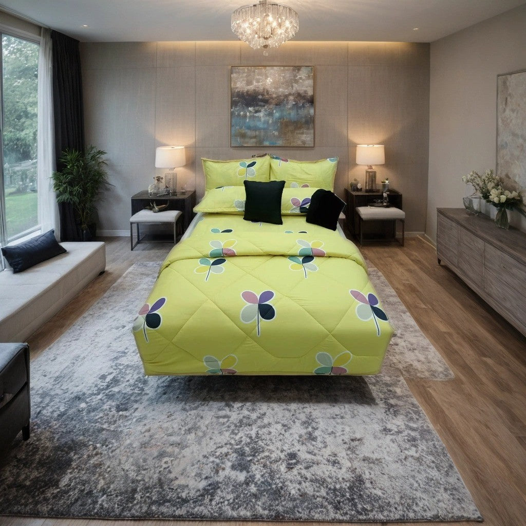 💯 Egyptian Standard Cotton Pattern Non-Detachable Duvet Sets