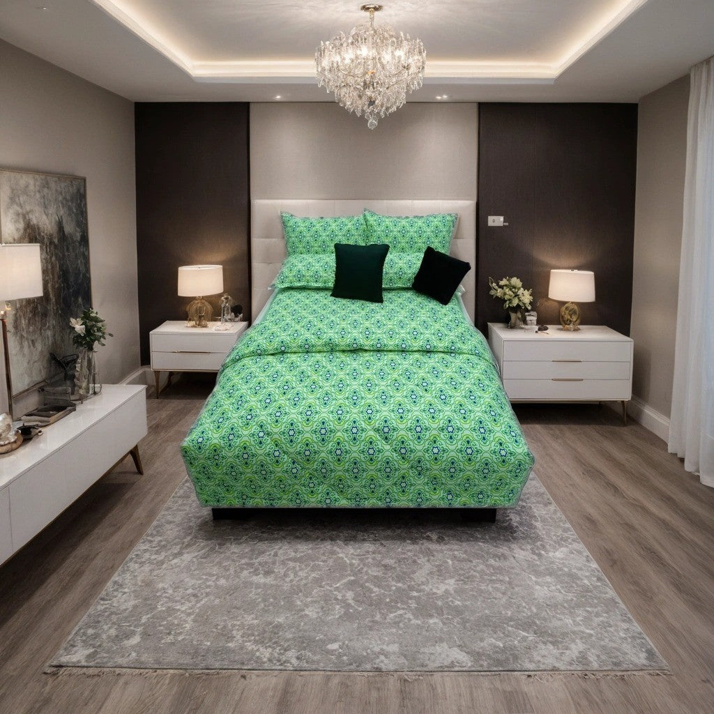 💯 Egyptian Standard Cotton Pattern Non-Detachable Duvet Sets