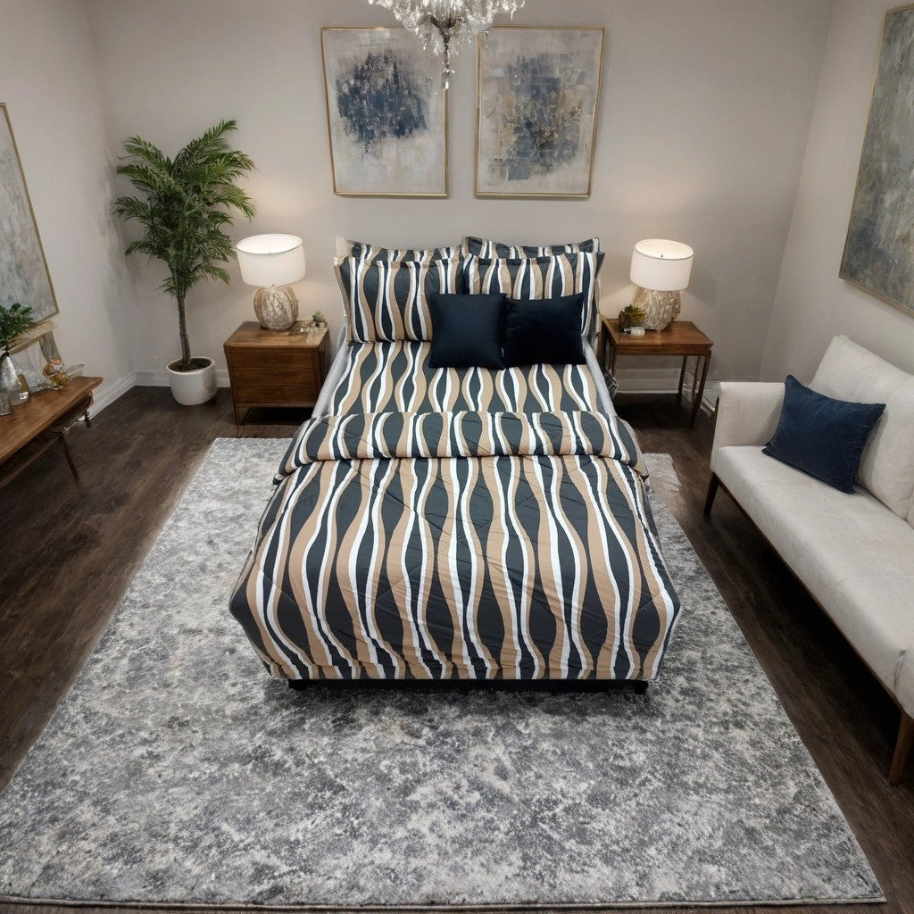 💯 Egyptian Standard Cotton Pattern Detachable Duvet Sets