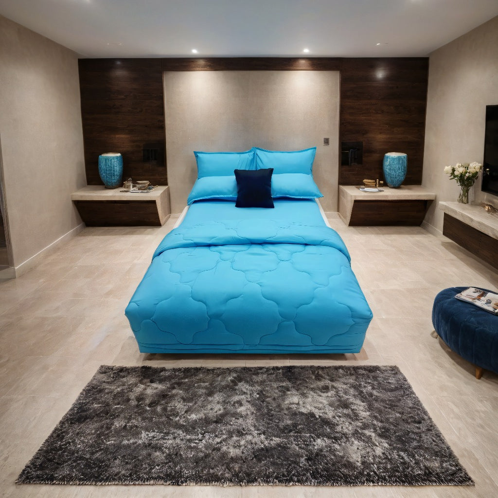 Turkish Premium Plain Cotton Non-Detachable Duvet Sets