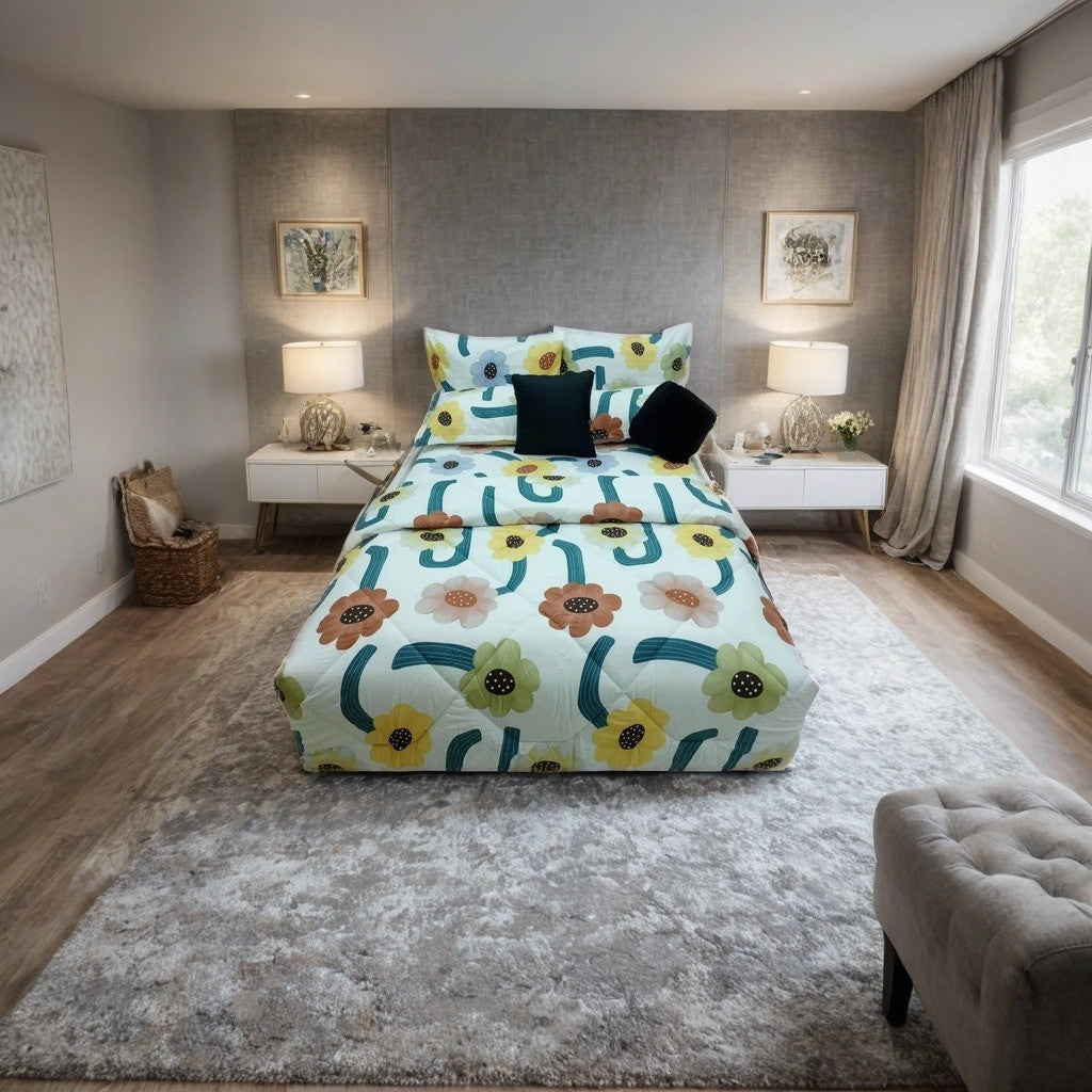 💯 Egyptian Standard Cotton Pattern Detachable Duvet Sets